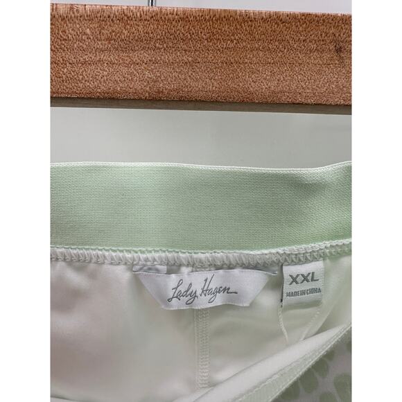 Lady Hagen Skirt Women XXL NWT Mint Green Seashells 16" Side Pleat Golf Skort - Picture 7 of 11